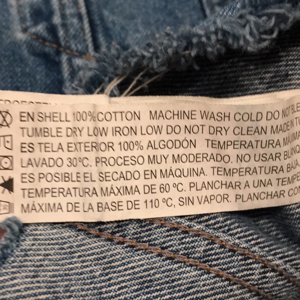 F21 | Distressed Cropped Blue Denim Jean Jacket - Picture 8 of 9